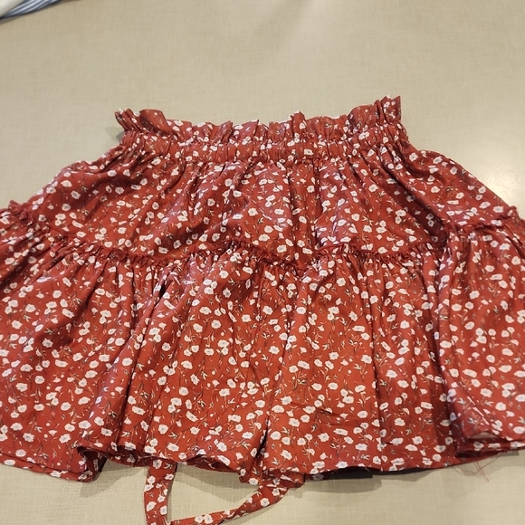 🩶SHEIN Orange Pink Bubble Mini Skirt - Picture 3 of 3